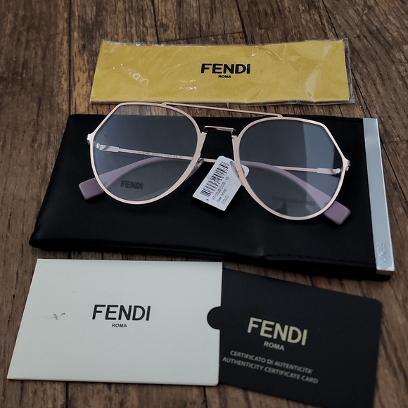 Gold Frame 53mm Authentic Fendi Optical Glasses FF0329 - Picture 1 of 9